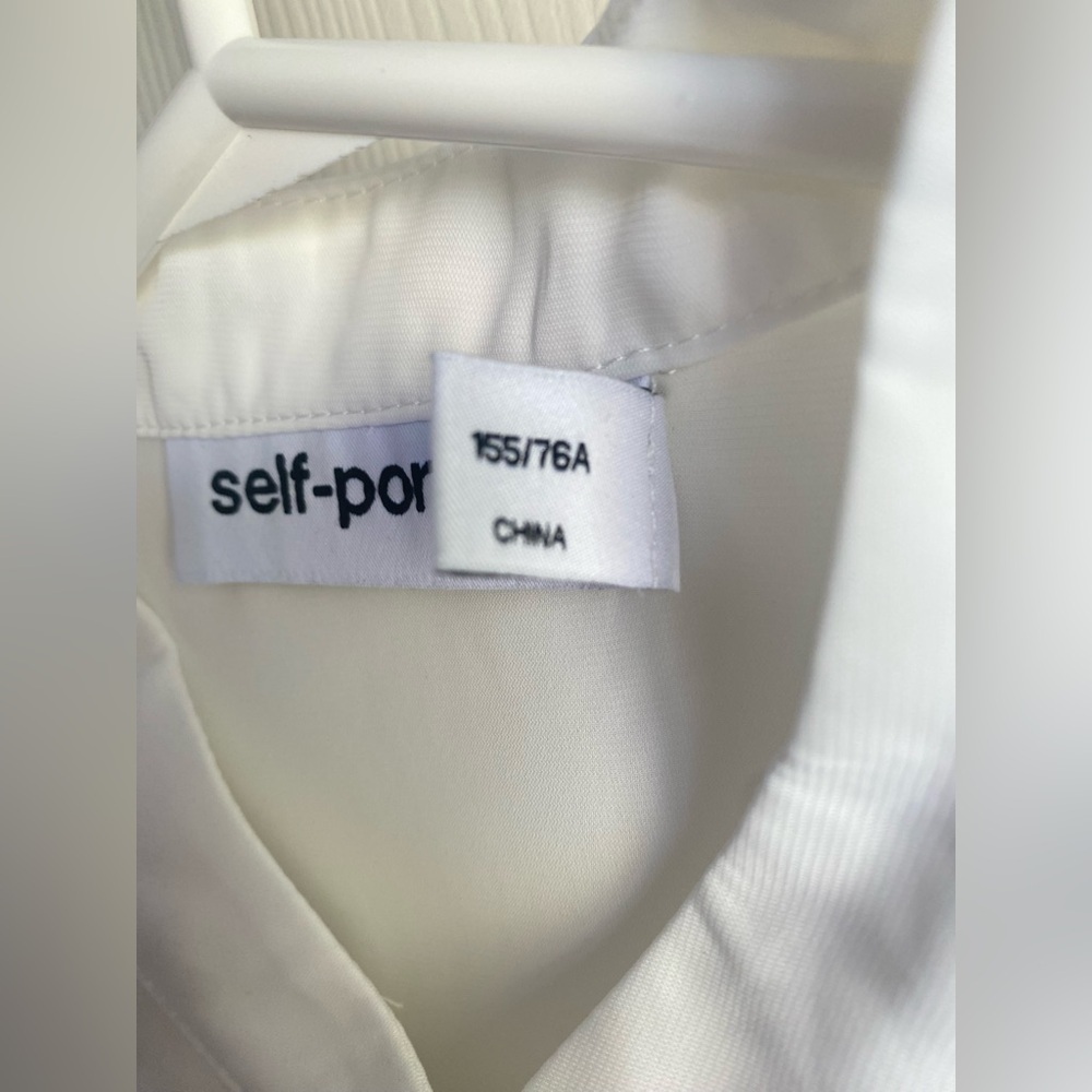 New Self-Portrait Ruffle Collar Chiffon Blouse - Picture 5 of 10